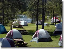 Camp at the American River Music Festival, Coloma